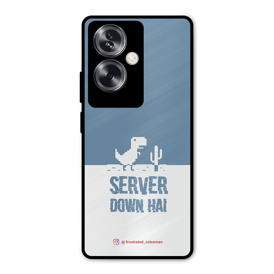 Server Down Hai SteelBlue Metal Back Case for Oppo A79 5G