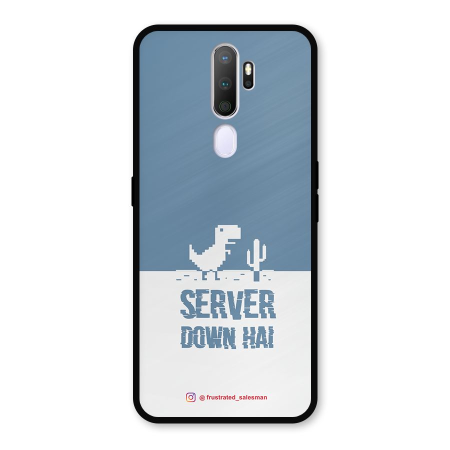 Server Down Hai SteelBlue Metal Back Case for Oppo A9 (2020)