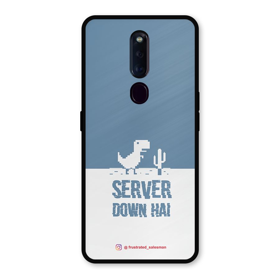 Server Down Hai SteelBlue Metal Back Case for Oppo F11 Pro
