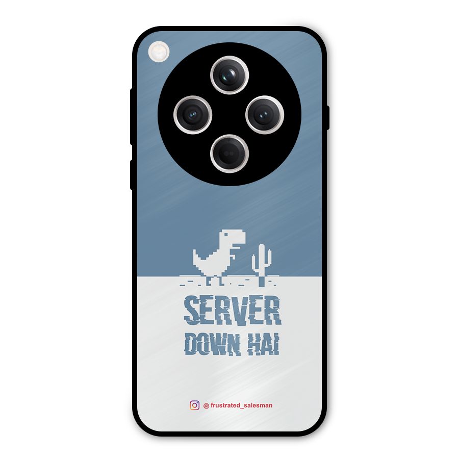 Server Down Hai SteelBlue Metal Back Case for Oppo Find X8