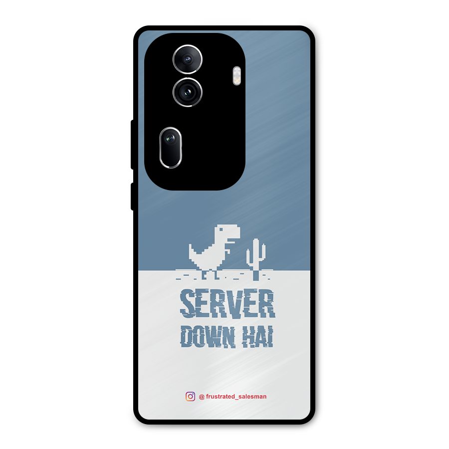 Server Down Hai SteelBlue Metal Back Case for Oppo Reno11 Pro 5G
