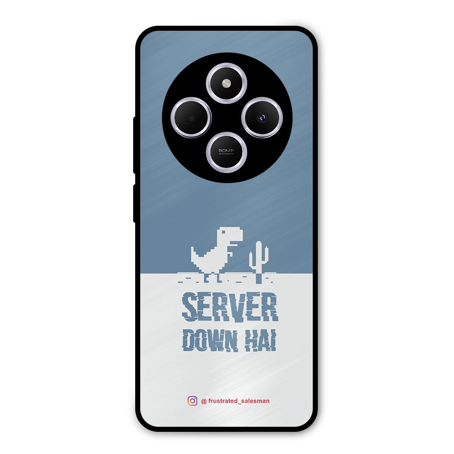 Server Down Hai SteelBlue Metal Back Case for Poco C75 5G