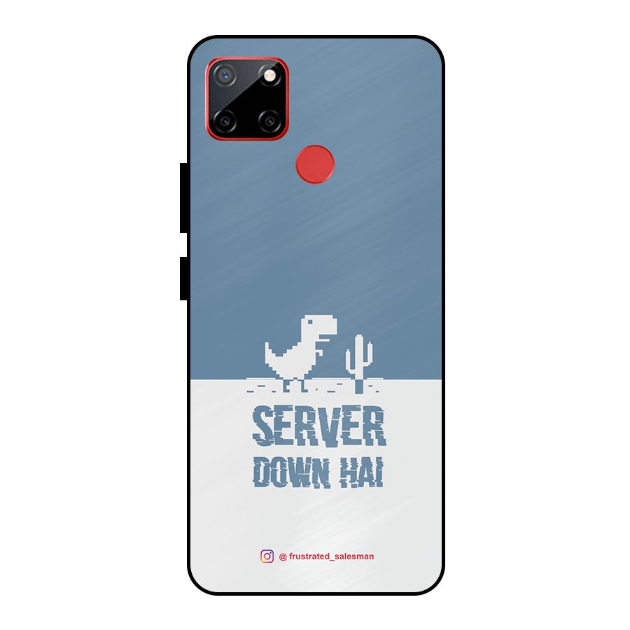 Server Down Hai SteelBlue Metal Back Case for Realme C12