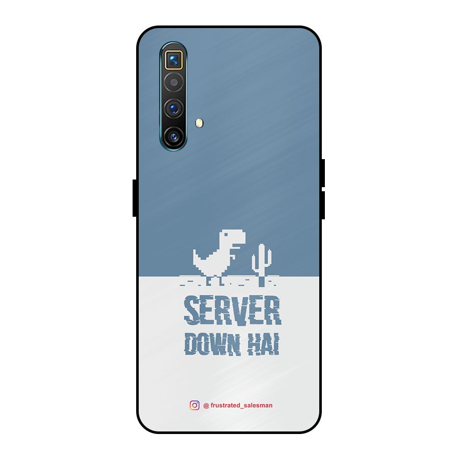 Server Down Hai SteelBlue Metal Back Case for Realme X3