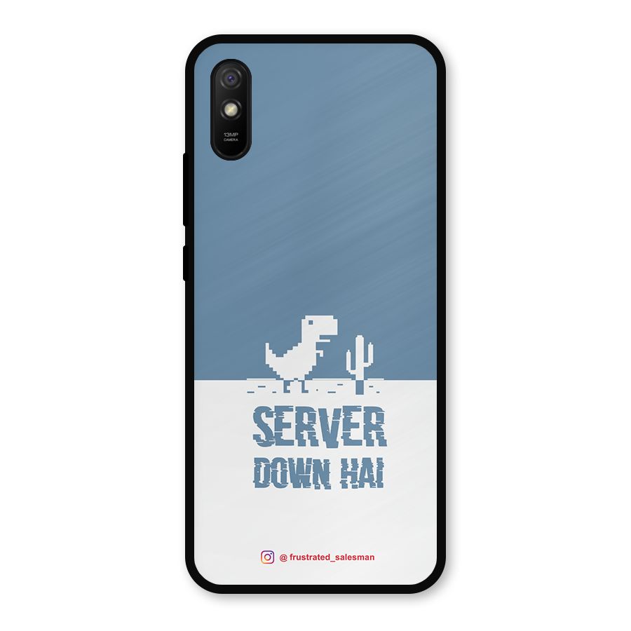 Server Down Hai SteelBlue Metal Back Case for Redmi 9i