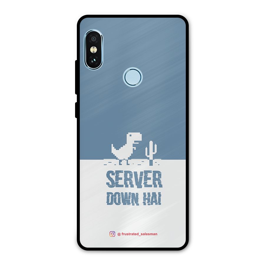 Server Down Hai SteelBlue Metal Back Case for Redmi Note 5 Pro
