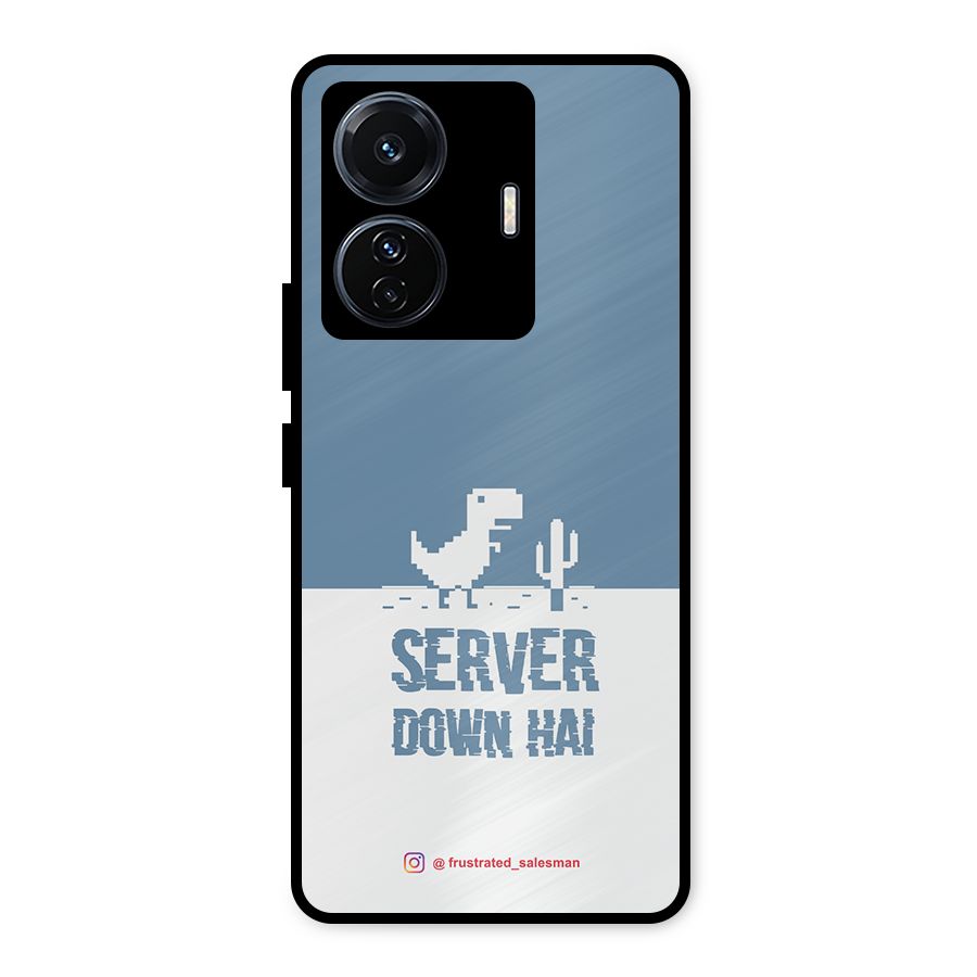 Server Down Hai SteelBlue Metal Back Case for Vivo T1 Pro
