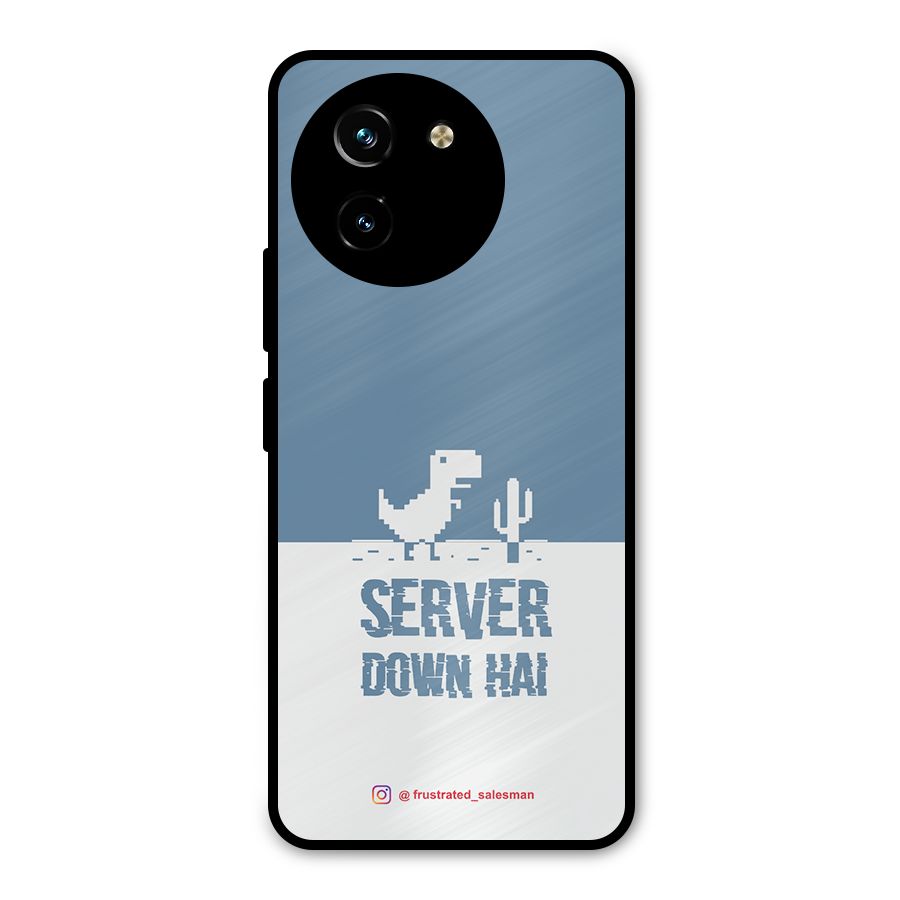 Server Down Hai SteelBlue Metal Back Case for Vivo T3x