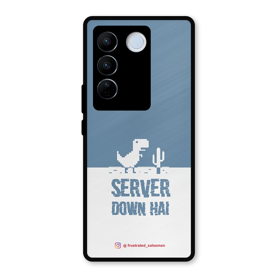 Server Down Hai SteelBlue Metal Back Case for Vivo V27 Pro