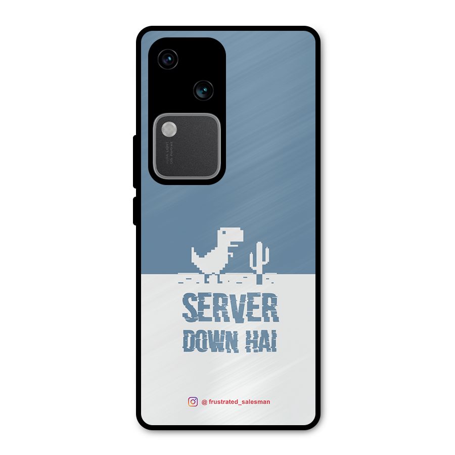 Server Down Hai SteelBlue Metal Back Case for Vivo V30