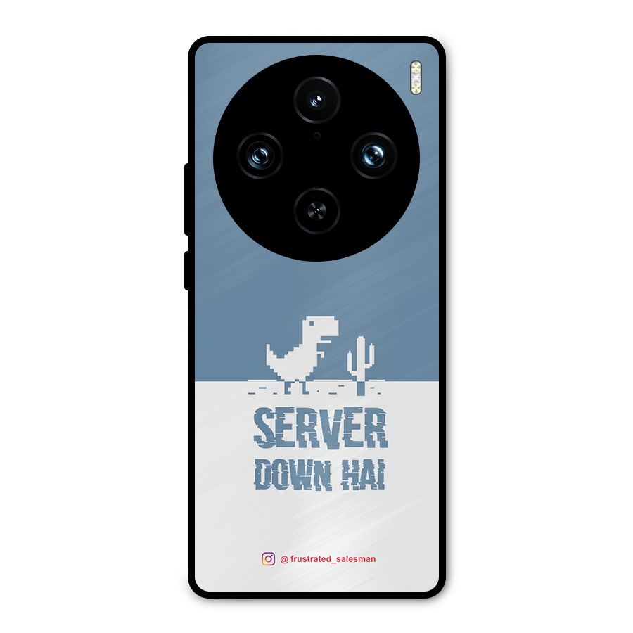 Server Down Hai SteelBlue Metal Back Case for Vivo X100 Pro