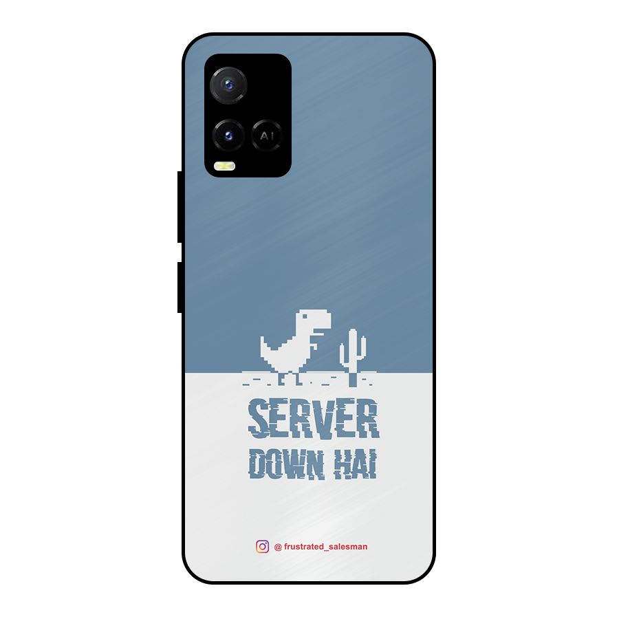 Server Down Hai SteelBlue Metal Back Case for Vivo Y21T