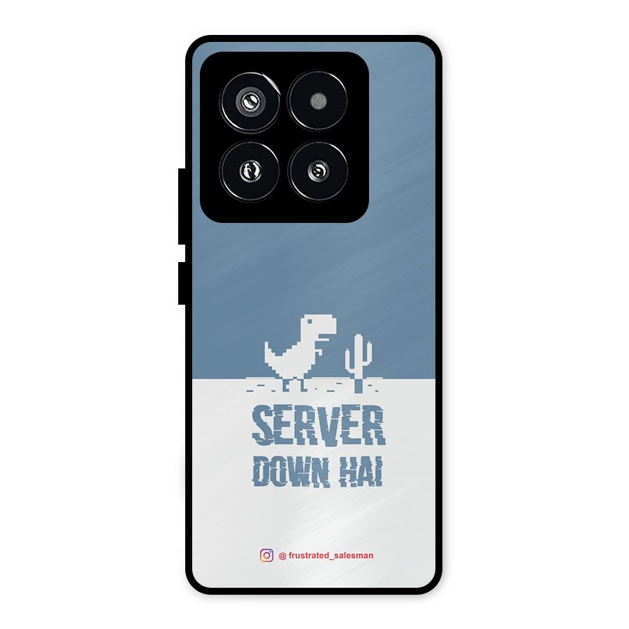 Server Down Hai SteelBlue Metal Back Case for Xiaomi 14 Pro