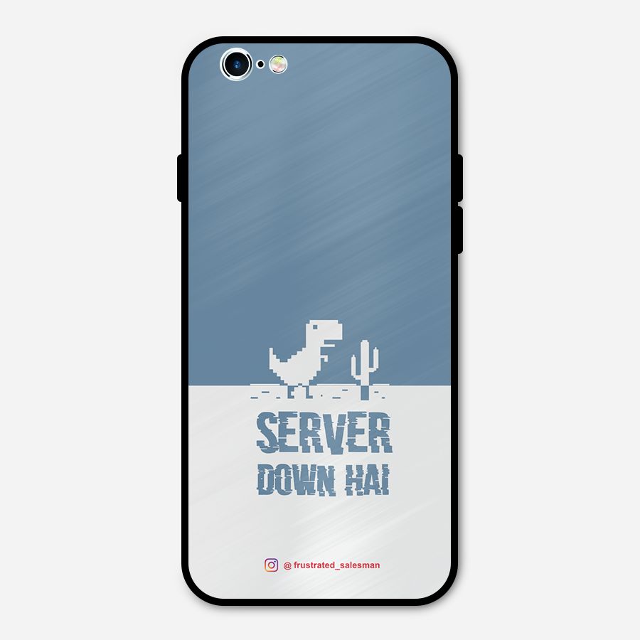 Server Down Hai SteelBlue Metal Back Case for iPhone 6 6s