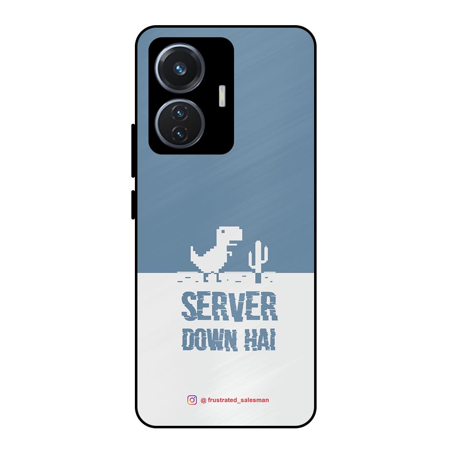 Server Down Hai SteelBlue Metal Back Case for iQOO Z6 44W