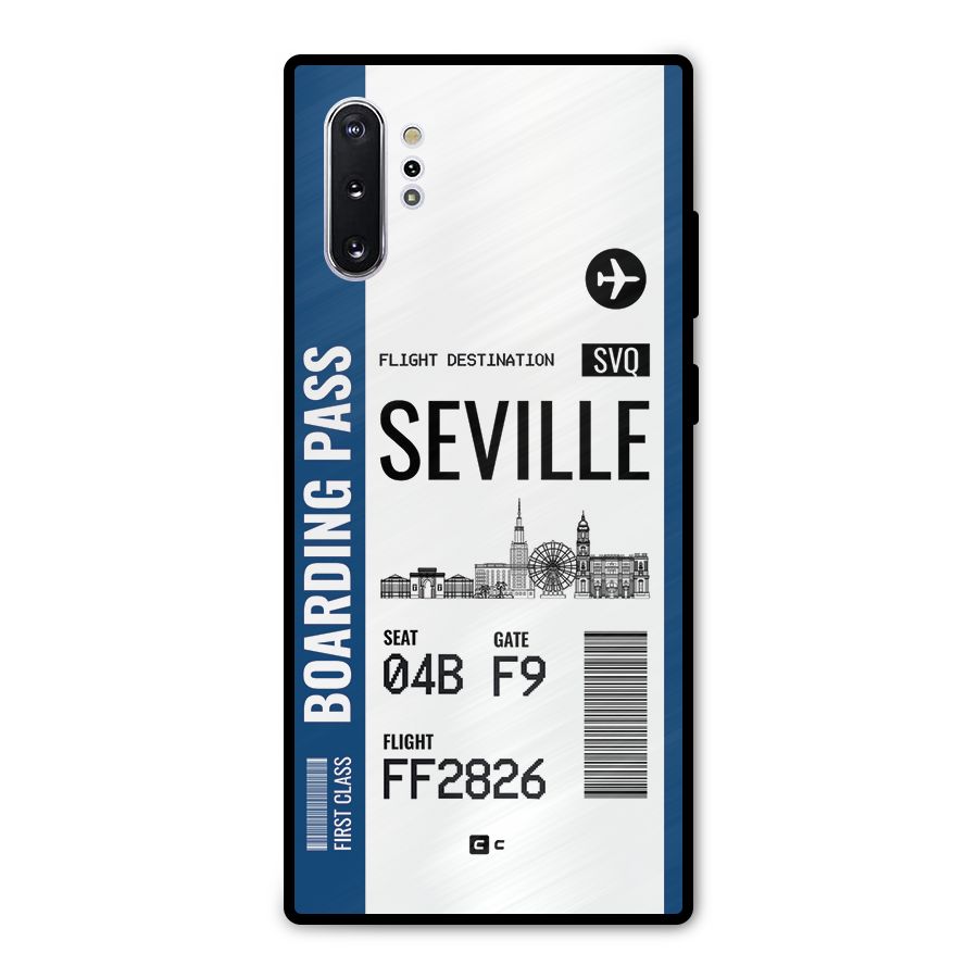 Seville Boarding Pass Metal Back Case for Galaxy Note 10 Plus