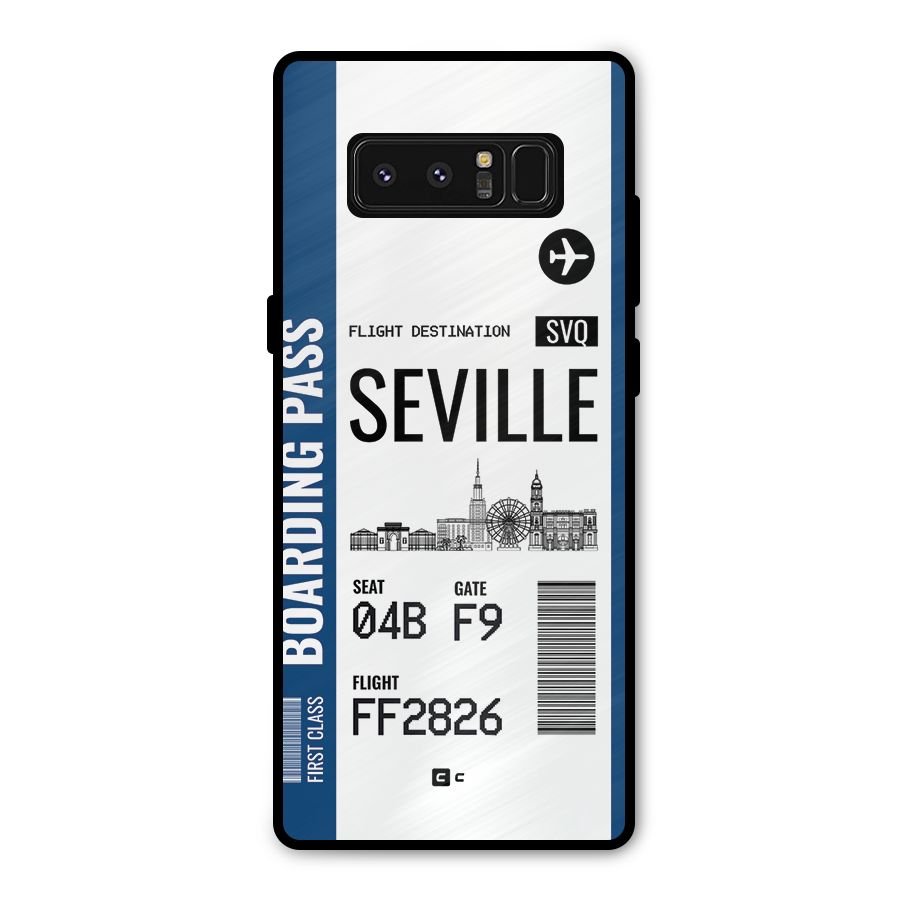 Seville Boarding Pass Metal Back Case for Galaxy Note 8