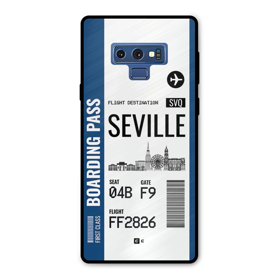 Seville Boarding Pass Metal Back Case for Galaxy Note 9
