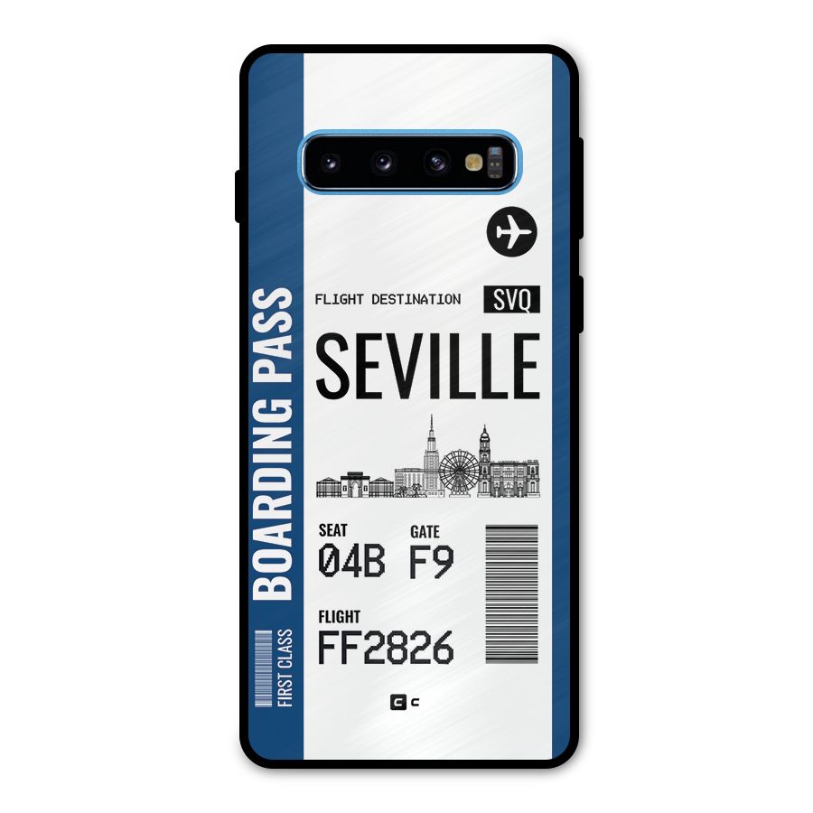 Seville Boarding Pass Metal Back Case for Galaxy S10