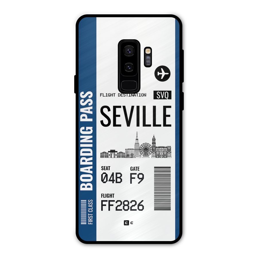 Seville Boarding Pass Metal Back Case for Galaxy S9 Plus