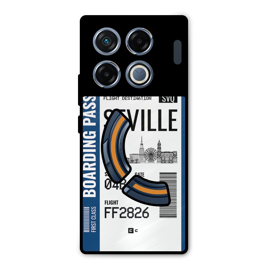 Seville Boarding Pass Metal Back Case for Infinix GT 20 Pro