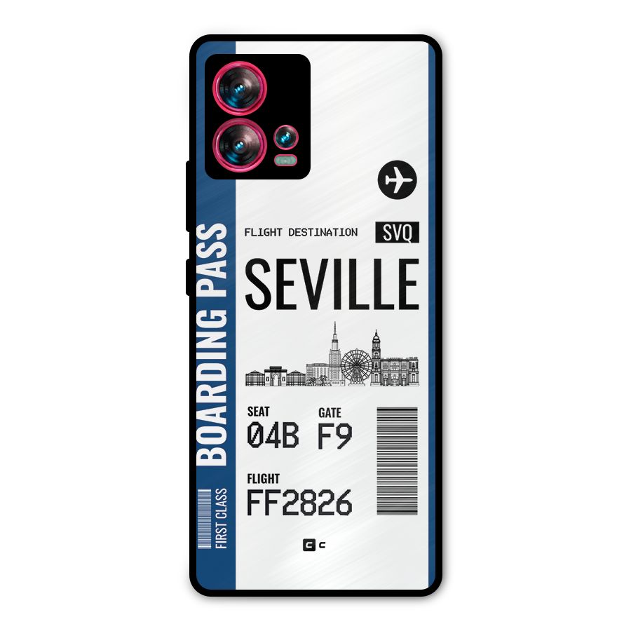 Seville Boarding Pass Metal Back Case for Motorola Edge 30 Fusion