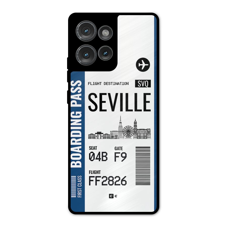 Seville Boarding Pass Metal Back Case for Motorola Edge 50