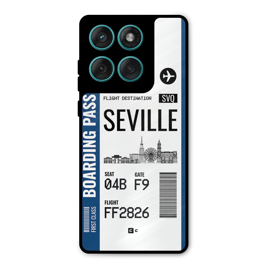 Seville Boarding Pass Metal Back Case for Motorola Edge 60 Fusion