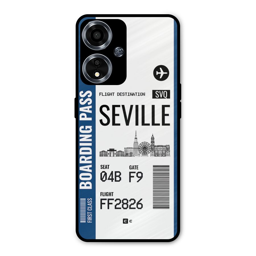 Seville Boarding Pass Metal Back Case for Oppo A59