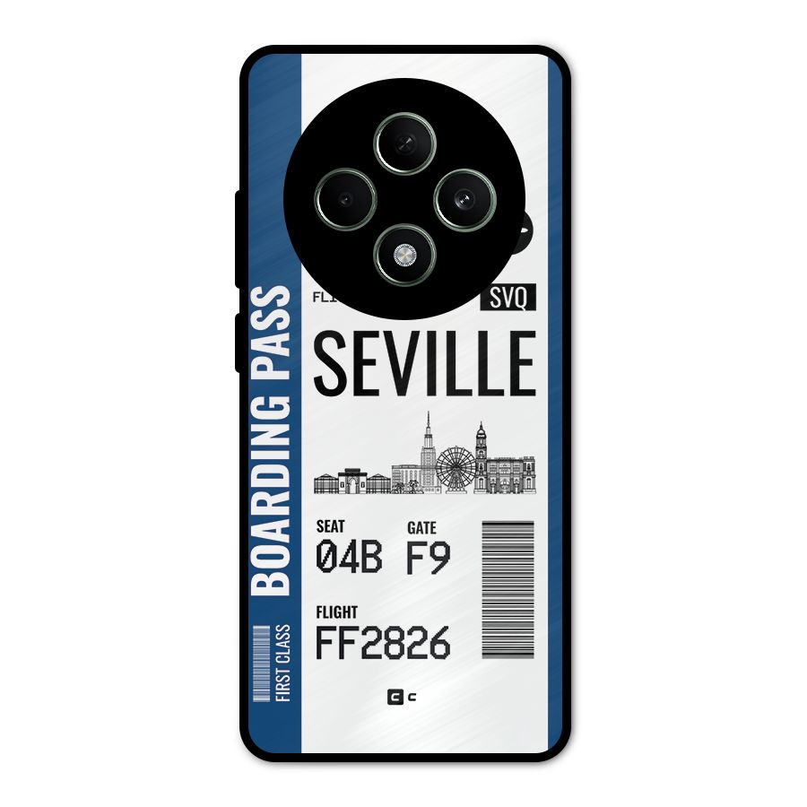 Seville Boarding Pass Metal Back Case for Oppo F27