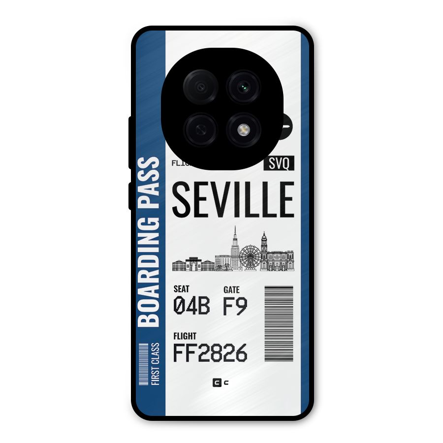 Seville Boarding Pass Metal Back Case for Oppo F29 Pro