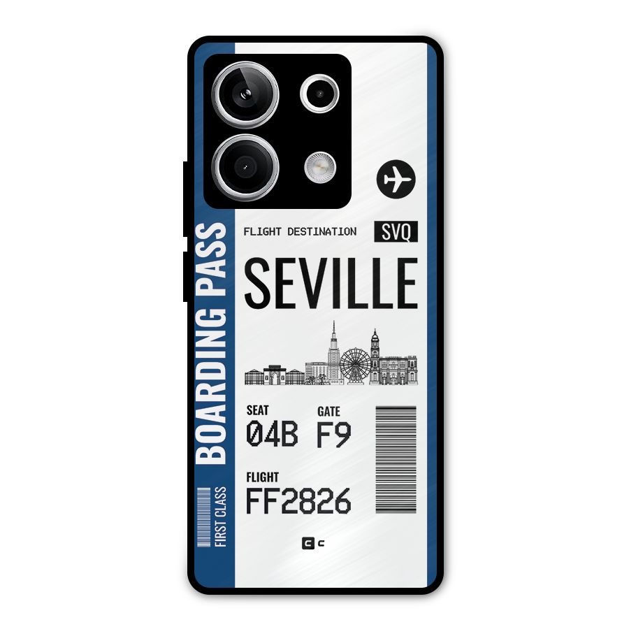 Seville Boarding Pass Metal Back Case for Redmi Note 13 5G