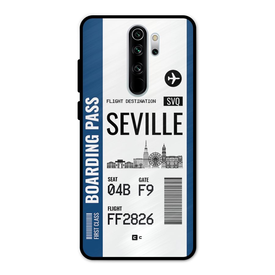 Seville Boarding Pass Metal Back Case for Redmi Note 8 Pro