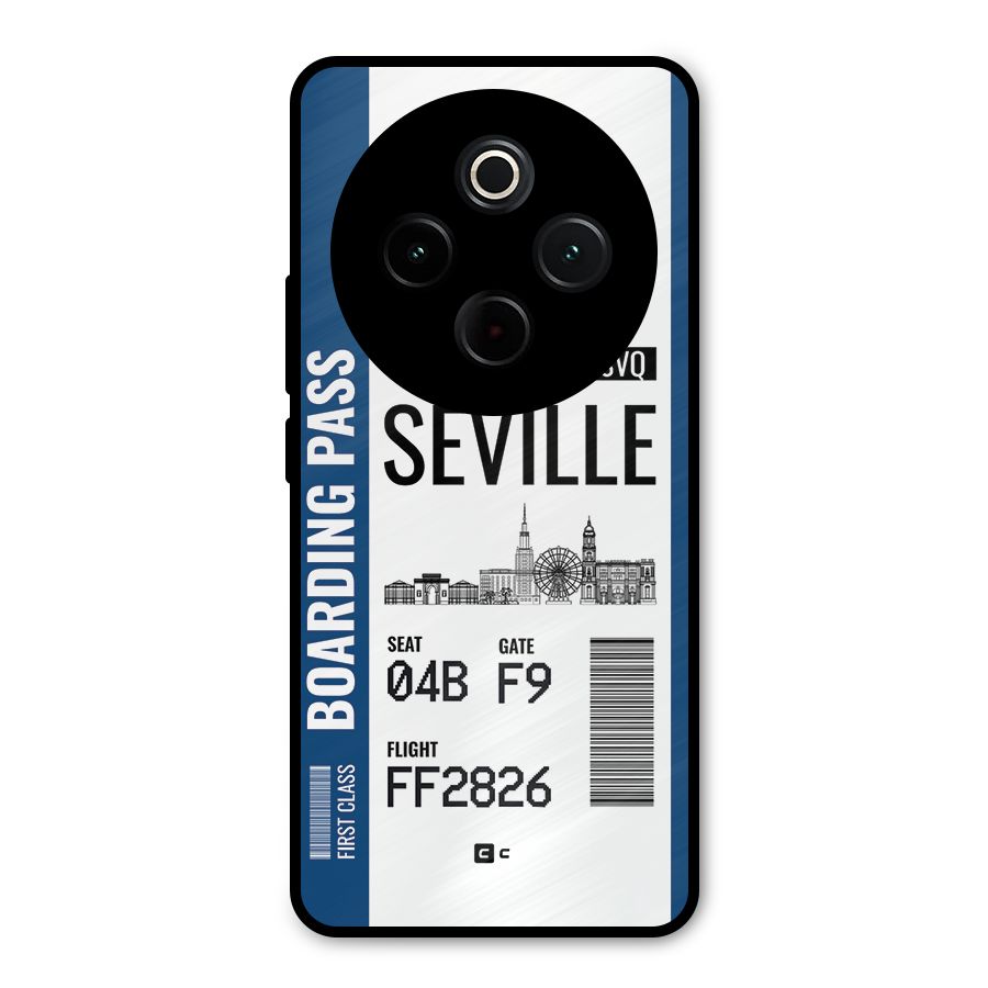 Seville Boarding Pass Metal Back Case for Vivo T4