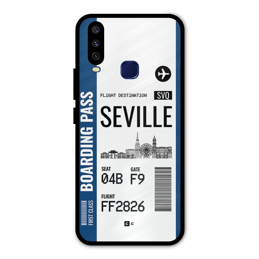 Seville Boarding Pass Metal Back Case for Vivo V17