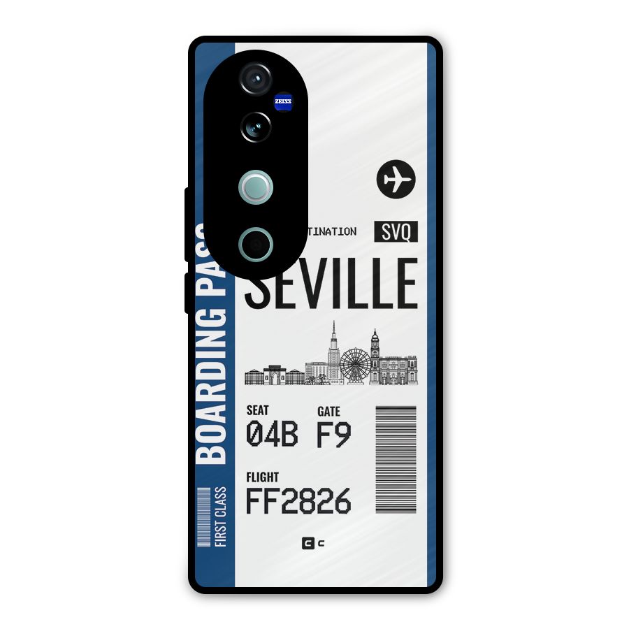 Seville Boarding Pass Metal Back Case for Vivo V40