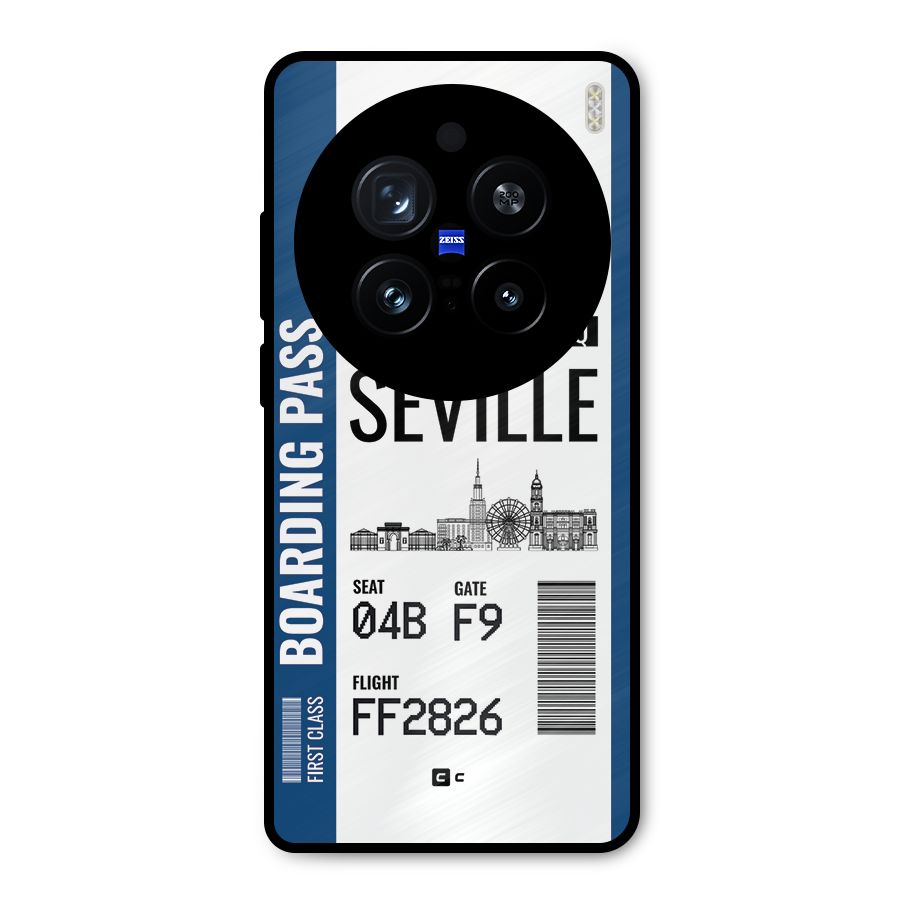 Seville Boarding Pass Metal Back Case for Vivo X200 Pro
