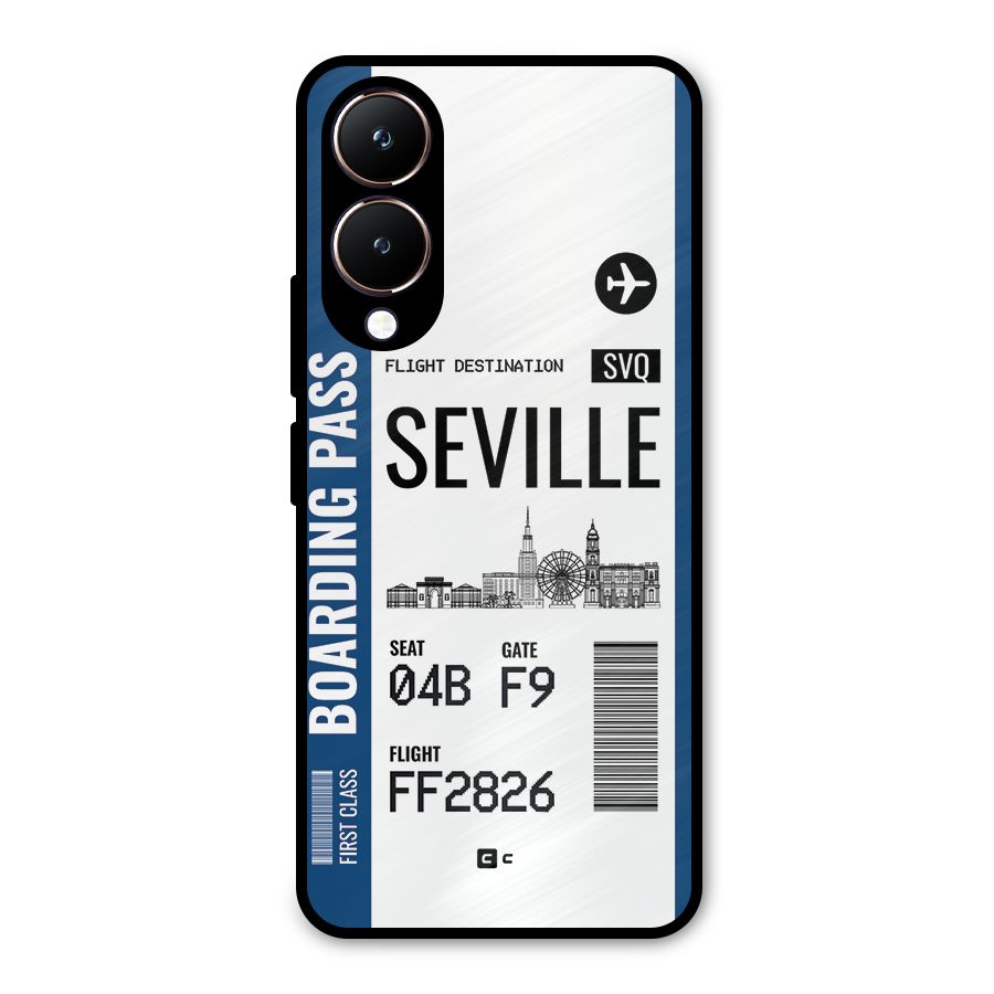 Seville Boarding Pass Metal Back Case for Vivo Y28