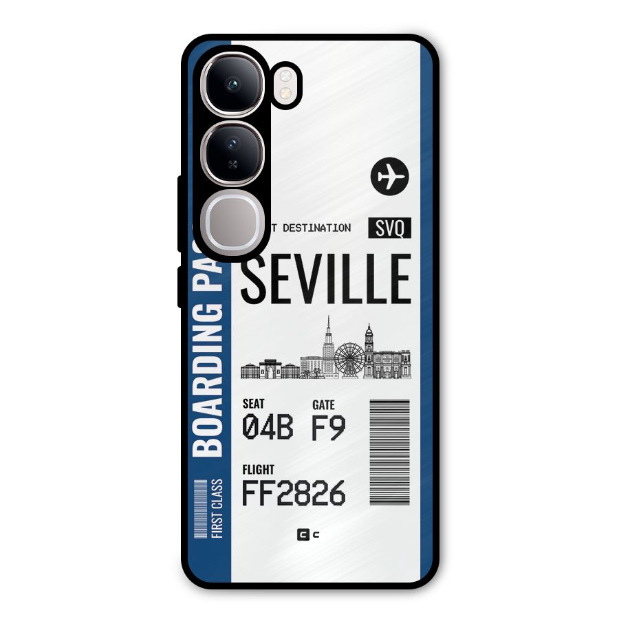 Seville Boarding Pass Metal Back Case for Vivo Y300