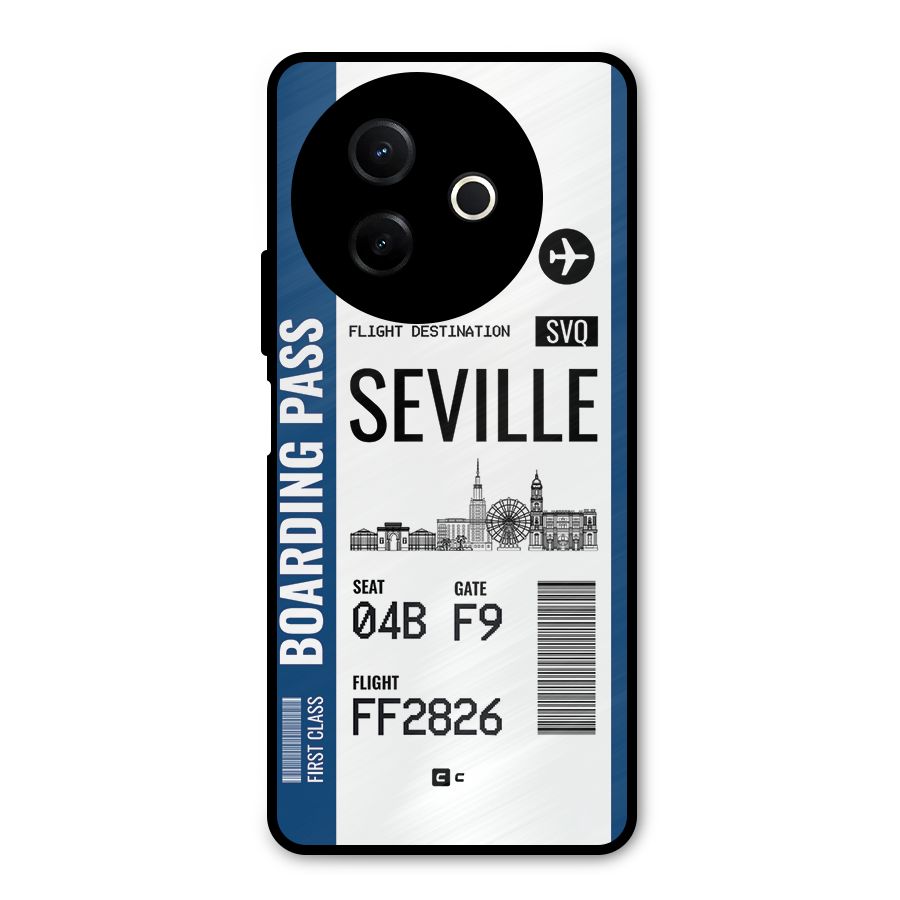 Seville Boarding Pass Metal Back Case for Vivo Y39