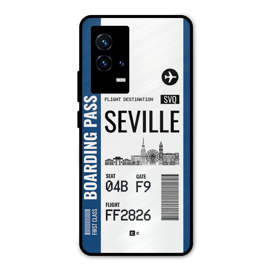 Seville Boarding Pass Metal Back Case for iQOO 9 5G