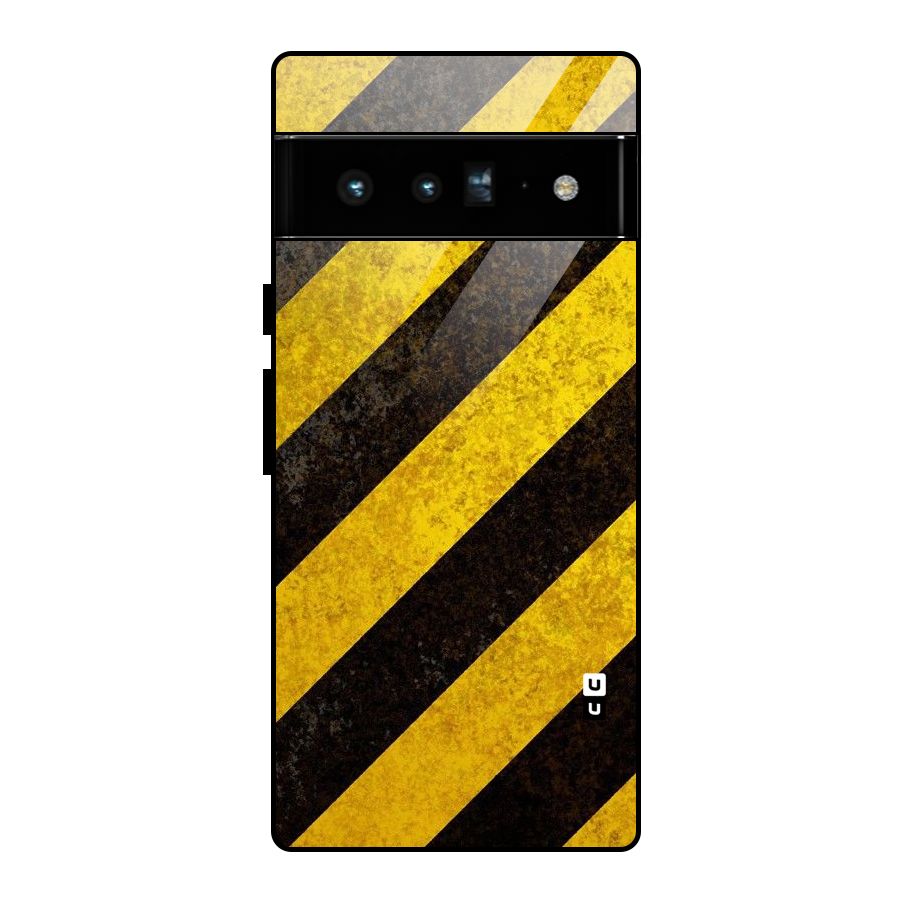 Shaded Yellow Stripes Glass Back Case for Google Pixel 6 Pro