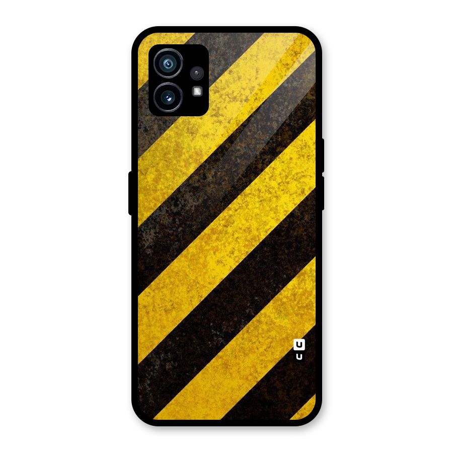Shaded Yellow Stripes Glass Back Case for Nothing Phone 1