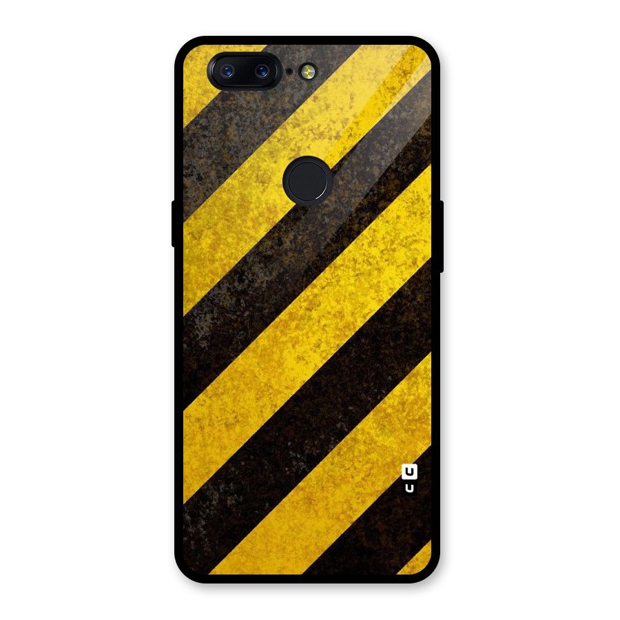 Shaded Yellow Stripes Glass Back Case for OnePlus 5T