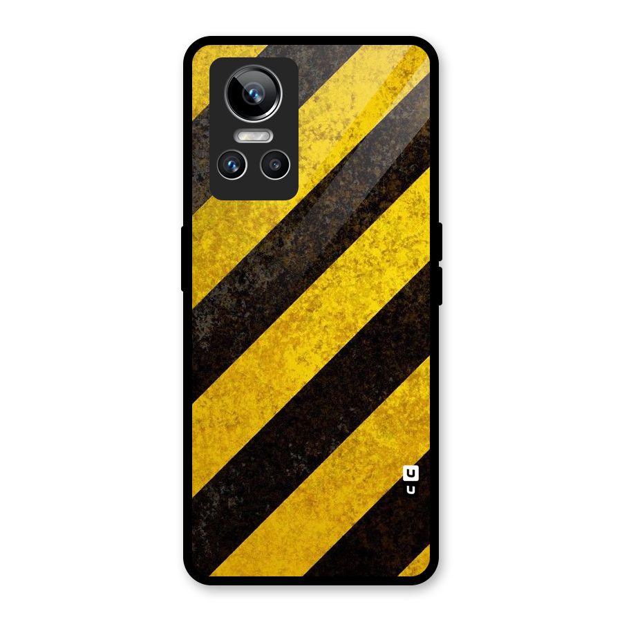 Shaded Yellow Stripes Glass Back Case for Realme GT Neo 3