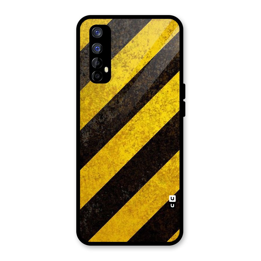 Shaded Yellow Stripes Glass Back Case for Realme Narzo 20 Pro
