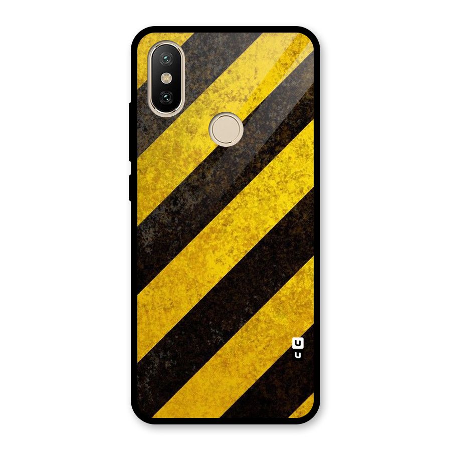 Shaded Yellow Stripes Glass Back Case for Redmi A2