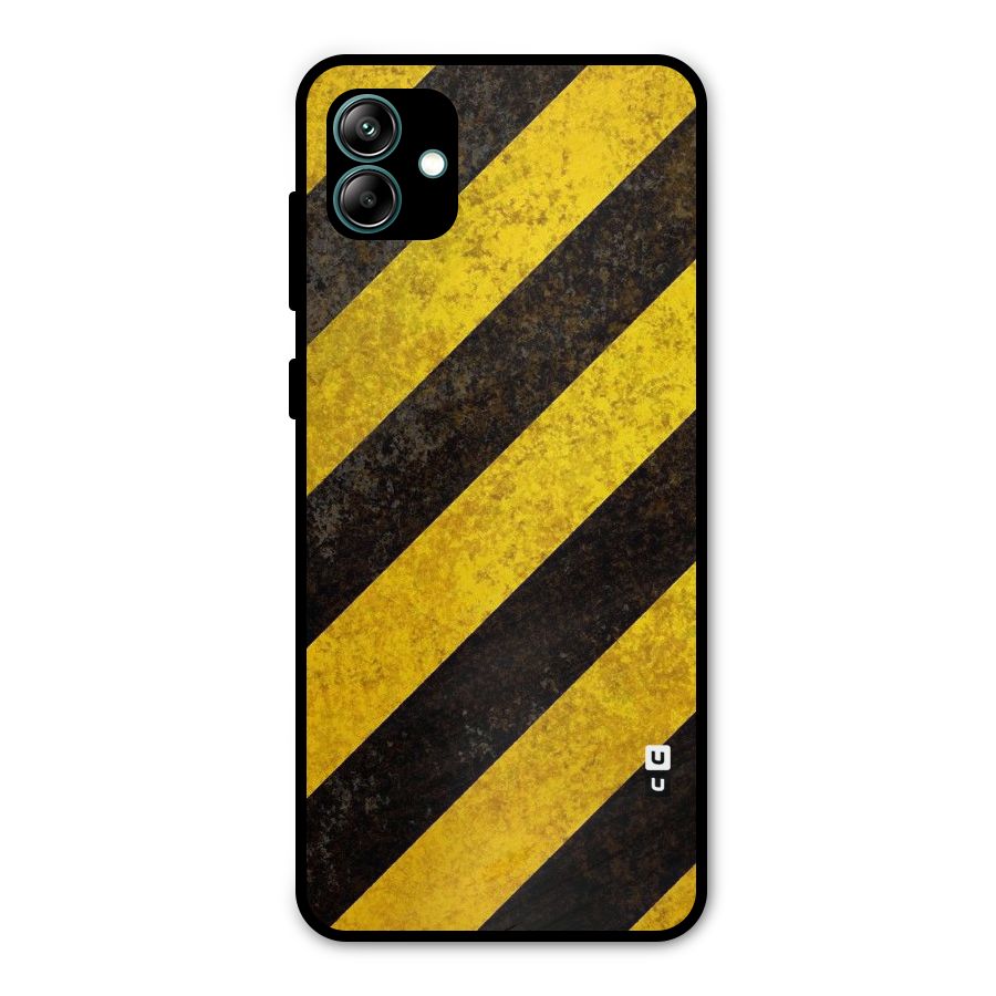 Shaded Yellow Stripes Metal Back Case for Galaxy A04