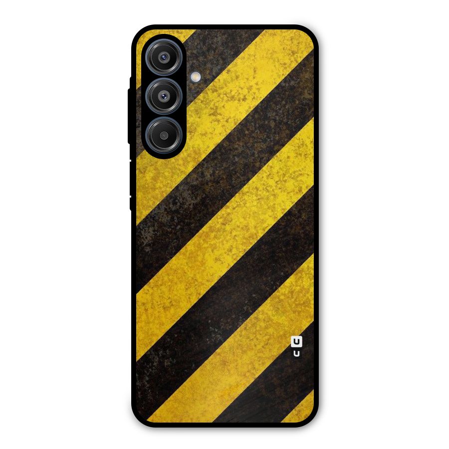Shaded Yellow Stripes Metal Back Case for Galaxy A16 5G