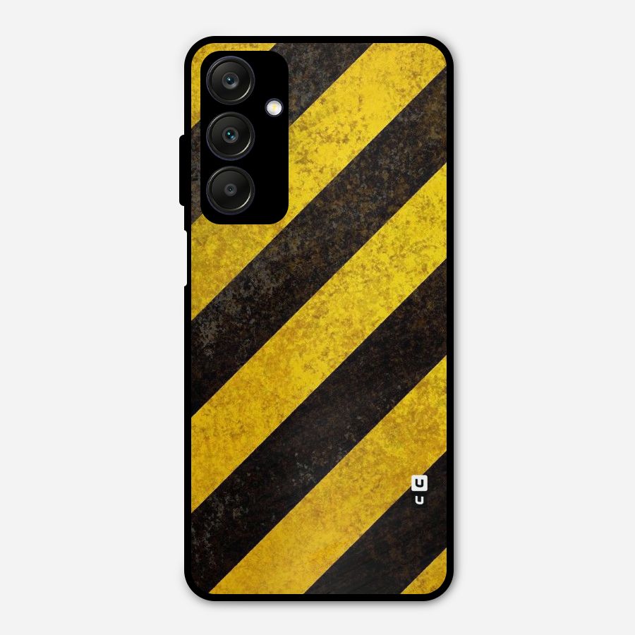 Shaded Yellow Stripes Metal Back Case for Galaxy A25 5G